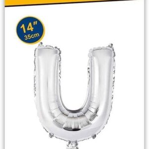 Rocca fun factory, palloncino lettera U argento minishipe 14 - 35 cm 1 pz