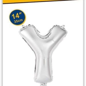Rocca fun factory, palloncino lettera Y argento minishipe 14 - 35 cm 1 pz