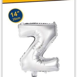 Rocca fun factory, palloncino lettera Z argento minishipe 14 - 35 cm 1 pz