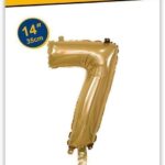 Rocca fun factory, palloncino numero 7 oro minishipe 14 - 35 cm 1 pz