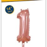 Rocca fun factory, palloncino numero 1 rosa gold minishipe 14 - 35 cm 1 pz