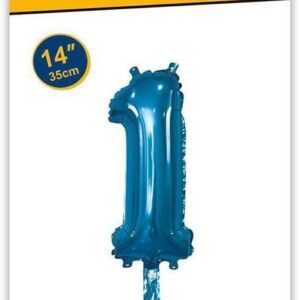 Rocca fun factory, palloncino numero 1 blu minishipe 14 - 35 cm 1 pz
