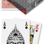 Dal Negro, poker Torcello rosso in pvc, mazzo da 55 carte