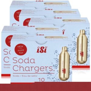 Isi ricarica set 5 confezioni bomboletta, co2, è una capsula per seltz soda da 8g