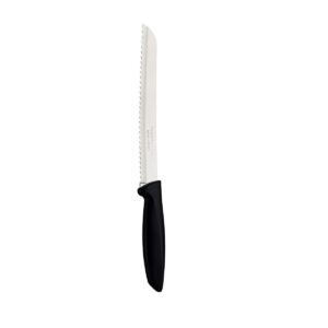 Tramontina Plenus coltello pane cm 20, lama acciaio manico polipropilene nero