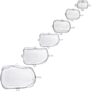 Westmark set 6 Coperchi ermetici quadrati coperchi in silicone espandibili e riutilizzabili