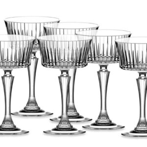 Rcr Timeless, set 6 calici champagne 26 cl, in fine cristallo
