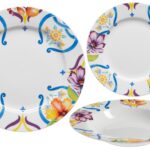 Mopita Maiolica Floreale, set 18 piatti in fine porcellana