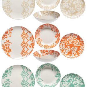 Mopita Maiorca, set 18 piatti in fine porcellana