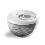 Stefanplast Tosca, centrifuga insalata 2 in 1, cm 26x18 grigio-bianco