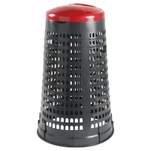 Giganplast, trespolo raccolta differenziata 110 lt, coperchio rosso