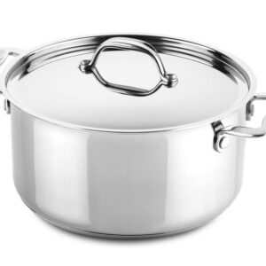 Mepra glamour diamond, casseruola cm 20 con coperchio, in acciaio inox adatto ad induzione