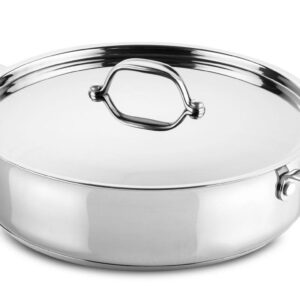 Mepra glamour diamond, tegame cm 26 con coperchio, in acciaio inox adatto ad induzione