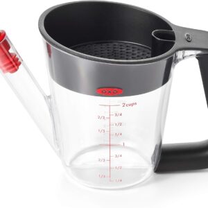 Oxo Good Grips, caraffa separa grassi 500 ml con coperchio e tappo
