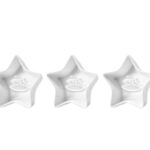 Fade Xmas White Natale, set 3 antipastiere Stella, in fine porcellana