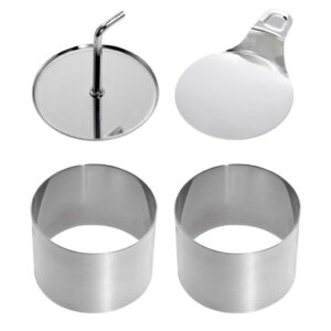 Kaufgut, set porzionatori tondi 7,5 cm in acciaio inox