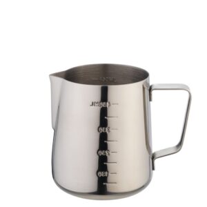 Eva collection, lattiera 480 ml con scala graduata in acciaio 18/10