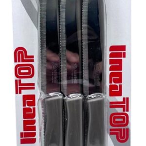 Marietti Top, set 6 coltelli bistecca tortora, seghetto 11 cm manico in nylon lama inox