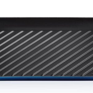 Le Creuset Traditional Azzurro, bistecchiera grill in ghisa 32x22 cm