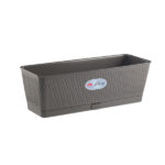 Stefanplast Liberty, balconetta grigio cm 50x18x17 con riserva d'acqua