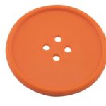 The bars sottobicchiere bottone -  gomma naturale arancio
