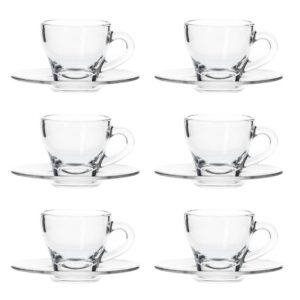 Borgonovo set 6 tazze caffe con piattino ischia