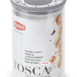 Stefanplast Tosca barattolo lt 1,2 grigio tondo ermetico, per alimenti