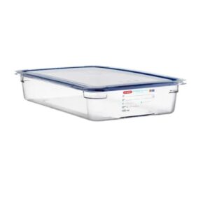 Araven contenitore gastronorm 1/1 h 100 con coperchio apribile, senza bpa, per alimenti. Prodotto professionale