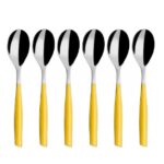 Bugatti glamour set 6 cucchiaini caffè giallo in acciaio