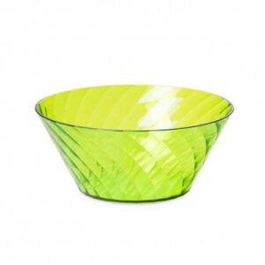 Omada insalatiera diamond verde da 3,3 lt, 26 cm in plastica lavorata ad effetto diamante