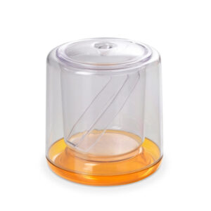Omada, secchiello ghiaccio arancio da 1,6 litri con pinza e coperchio happy drink