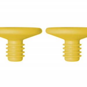 Viceversa, set 2 tappi champagne silicone, giallo