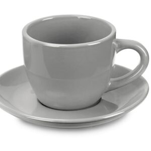 Fade carioca grigio, set 6 tazze caffè in fine porcellana, qualità extra