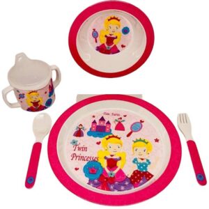 Fade twin princess set pappa 5 pz in melamina in scatola regalo