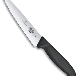Victorinox coltello da cucina cm 15, trinciante lama acciaio manico nero