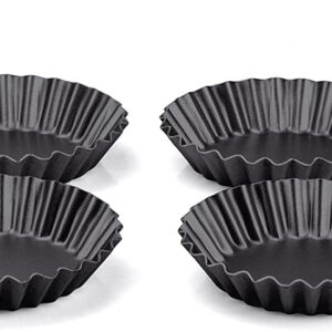 Moneta eden, set 4 tartellette cm 11 in alluminio riciclato da lattine