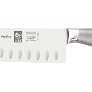 Icel, platina coltello santoku 18 cm, in acciaio forgiato, peso medio manico vuoto