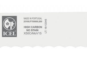 Icel linea absolute stell, coltello pane 20 cm professionale forgiato, manico vuoto