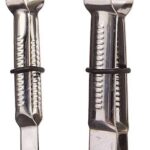 Pme set di 2 pinze seghettate per linee dritte, piccol cm 1,3, grande cm1,9, acciaio inossidabile, professionale