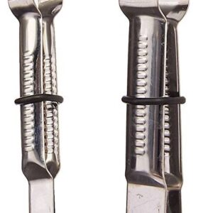 Pme set di 2 pinze seghettate per linee dritte, piccol cm 1,3, grande cm1,9, acciaio inossidabile, professionale