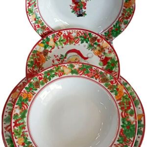 Fade Xmass Happyness natale, servizio tavola 19 pezzi in fine porcellana