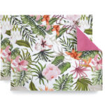 Fade blooming, set 2 tovagliette cm 50x35 da tavola in puro cotone
