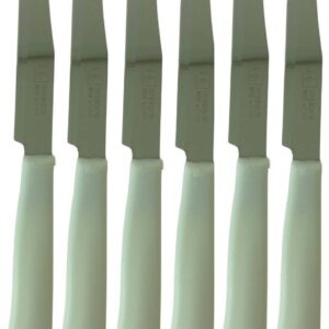 Bonomi tavola, set 6 coltelli bianco metà seghetto