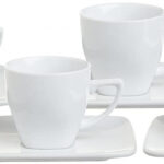 Tognana plaza tazza the con piatto cc 220 in fine porcellana bianca