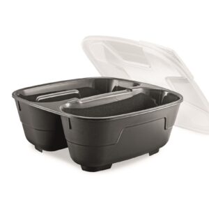 Thermohauser, set da 5 contenitori goodbowl da 1.300 ml, con scomparti, grigio