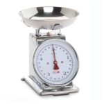 Eva bilancia da cucina analogica 5 kg divisione 20 grammi, acciaio inox cromato