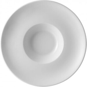 Vista allegre, set 6 piatto risotto cm 27,  bianco in fine porcellana professionale