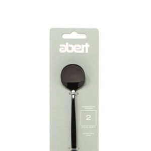 Abert Porto black, Set 2 pz cucchiaio caffè in PVD nero, acciaio inox 18/c