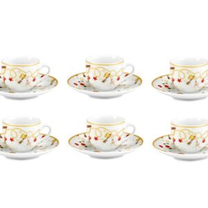 Fade Star, set 6 tazze da caffè ml 100 in fine porcellana
