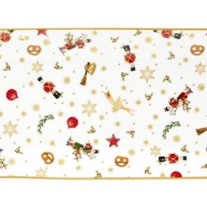 Fade Star vassoio rettangolare cm 31,5 x15,5 in fine porcellana